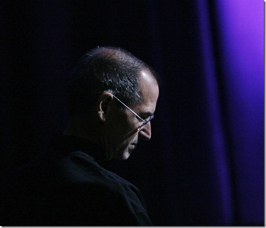 Steve Jobs, chief executive officer of Apple Inc., listens to several of the company's application partners speak after announcing the new iPhone 3G and 2.0 software update during the Worldwide Developers Conference in San Francisco, CA, Monday, June 9, 2008.  Jobs also announced Apple's  goal of distributing the iPhone in 70 countries around the world and its new retail price of $199. AFP PHOTO / Ryan Anson (Photo credit should read Ryan Anson/AFP/Getty Images)