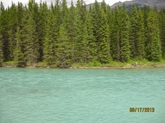 Pretty Blue River in Banff