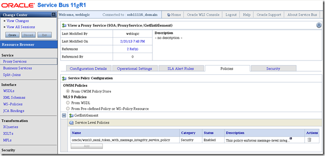 OWSM_Policy in OSB OWSM_Policy in OSB