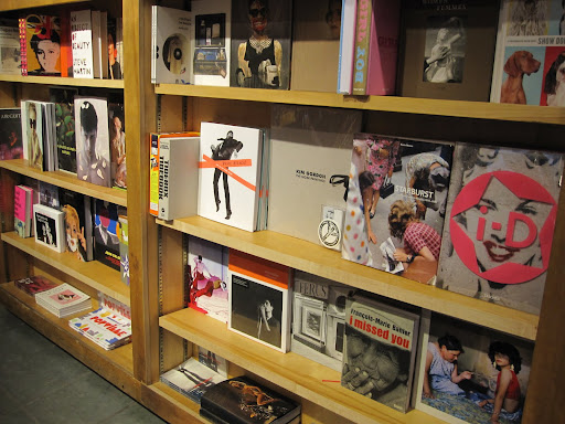 A shelf at the front of the store.