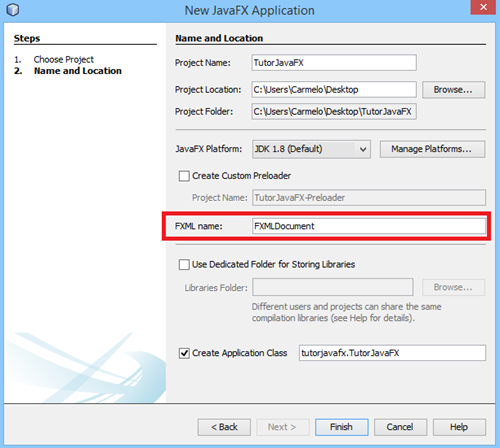 fxml document javafx