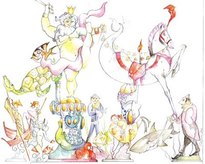 Falla Gran Via del Sud 2013 (esbós)
Lema: Una ciutat la mar de salada
Artista: Miguel Ángel Royo i José Mª Baixauli