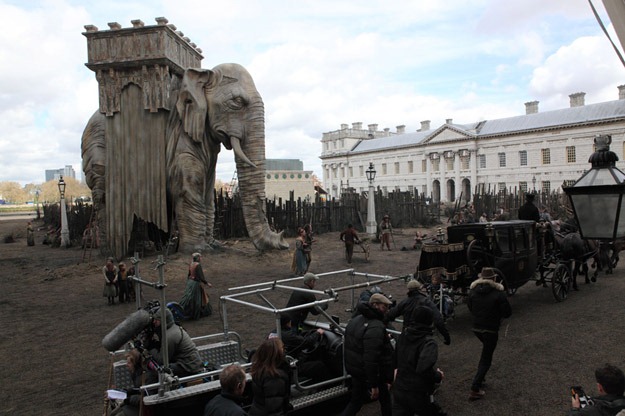 Les Miserables Set Photo Shows Off a Big Elephant