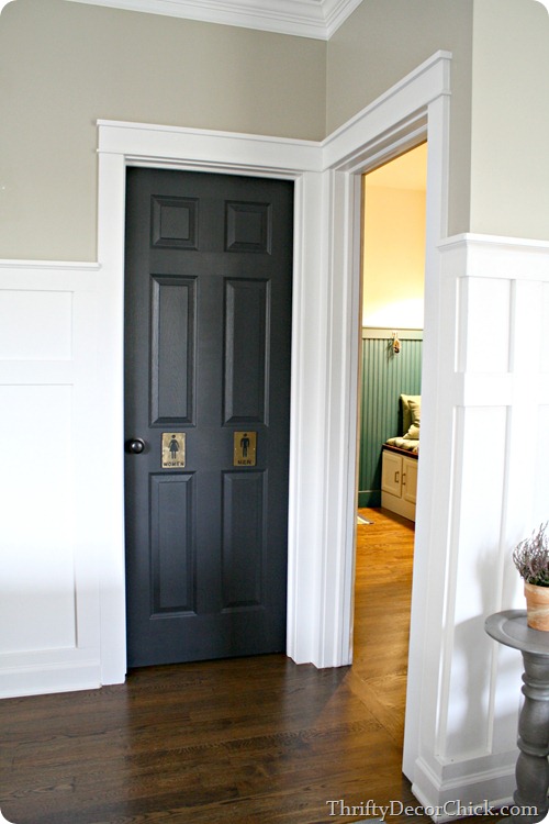 black interior doors white trim