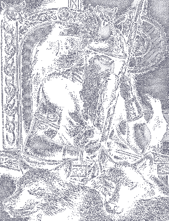 Odin With Freki And Geri, Asatru Gods And Heroes