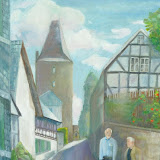 Sonntagnachmittag in Stadt Blankenberg. Öl auf Leinwand. 50x70 cm. Copyright 2010 by O. Weinreich