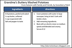 mashed potatoes recipe card mashed potatoes recipe card
