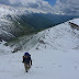 Phil climbing towards the pass in the Ferghana Range, Kyrgyzstan.