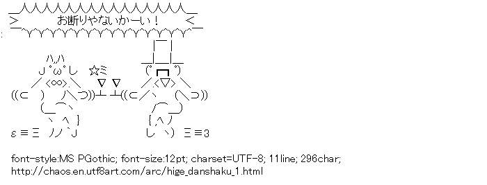 Hige Danshaku,It's no