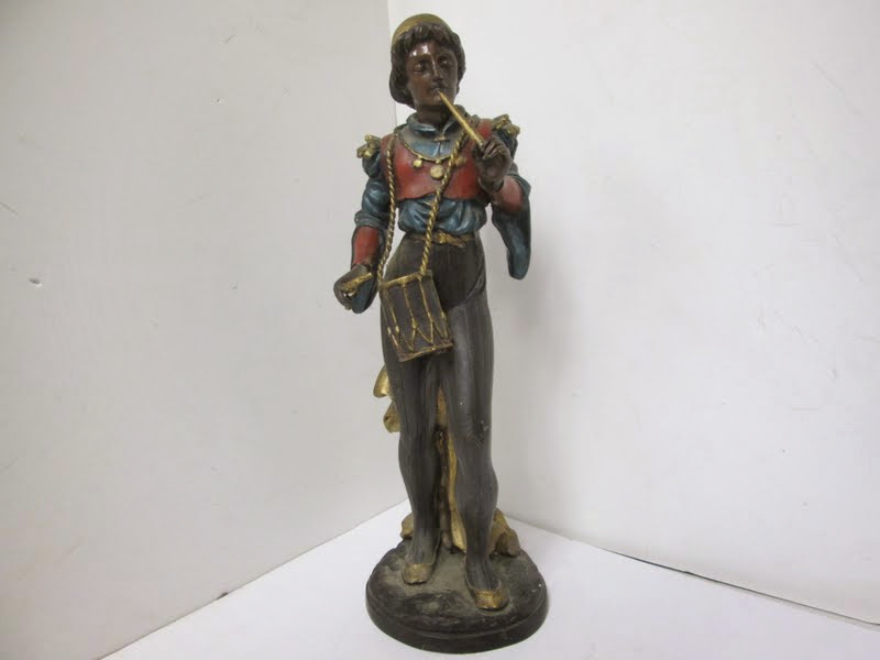 Vintage Bronze Figure Of Drummer