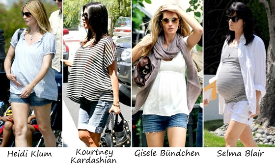 Looks para gestantes: Shorts e bermudas Looks para gestantes: Shorts e bermudas