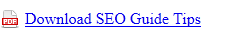 Icon next to hyperlink Icon next to hyperlink