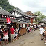 awaiting the Geisha parade at Edo Wonderland in Nikko, Japan 