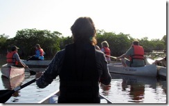 Ranger-led canoe paddle with Tricia and others