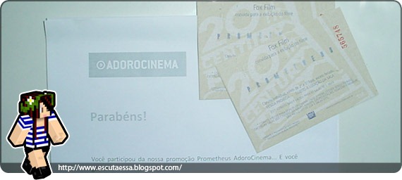 Ganhei no Adoro Cinema Ganhei no Adoro Cinema