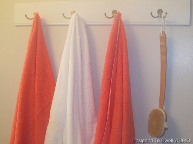 Gray & Coral Bathroom