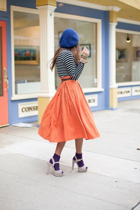 Peach Skirt - Song of Style