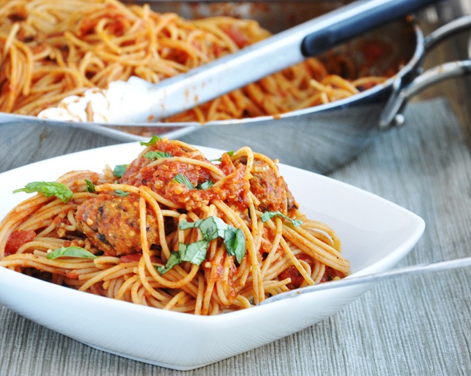 Spaghetti Vegetarian Quinoa Meatballs (healthy-ish, gluten-free option)