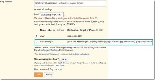 bigrock-blogger-mapping-blogger-changing-address-error-page