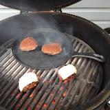 The contenders side-by-side on the grill.