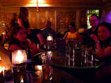 Smiles (and empty glasses) everywhere.