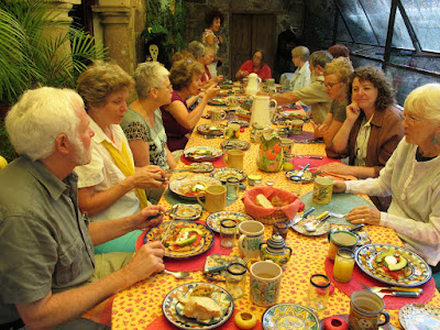day of the dead plates were specially made for the casa