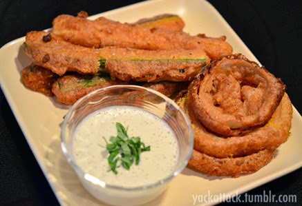 zucchini and onion rings