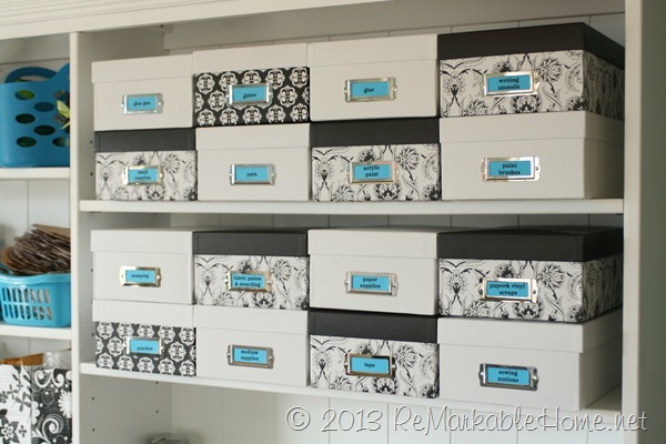 Organize your Home with Photo Boxes {ReMarkableHome.net}