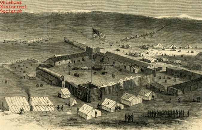 Fort (Camp) Supply contemporary drawing