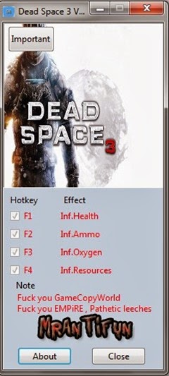 Dead Space 3 V1.0.0.1 Trainer  4 MAF 