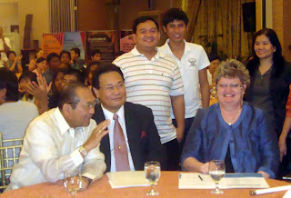 (Seated) Philippine Executive Secretary Eduardo Ermita, Atty. Renato Corona, UN Resident Coordinator Jacqueline Badcock (Standing) Sir Ervin, Lucky and NCDA Chief Nelia De Jesus