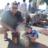 playing the drums