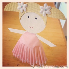 paper cupcake liner doll 02 paper cupcake liner doll 02