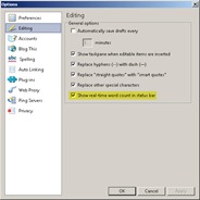 Menampilkan Word Count di Windows Live Writer