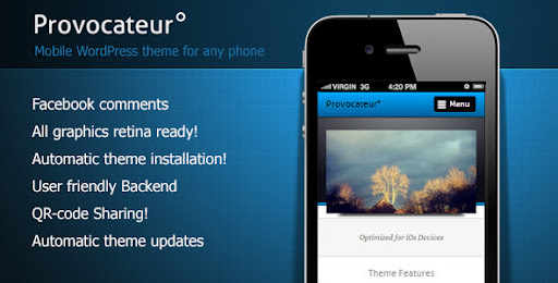 Provocateur° Mobile WordPress Theme - ThemeForest Item for Sale