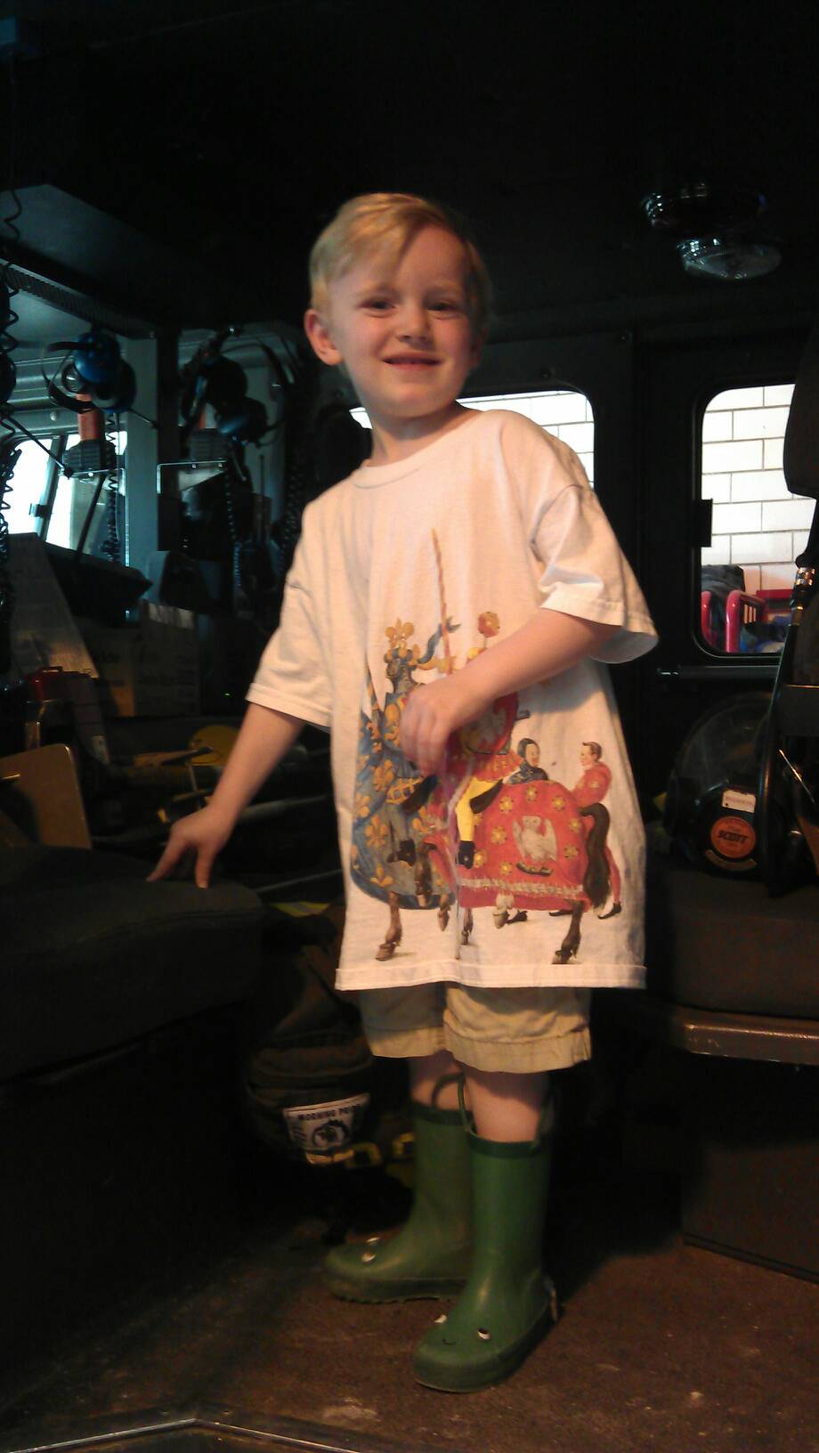 at fire station with Tommy