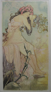 Alfons Mucha , l'Eté 
Aquarelle