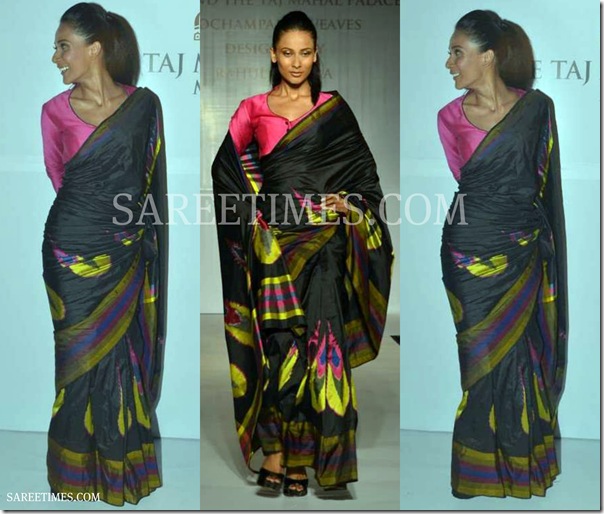 Rahul_Mishra_Black_Saree