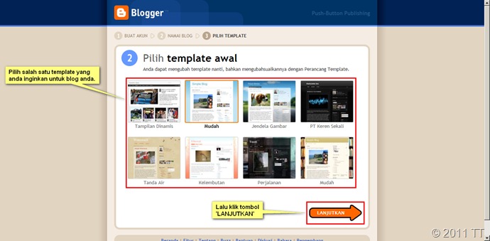 Membuat blog baru Membuat blog baru