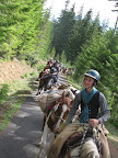 Heading on down the trail