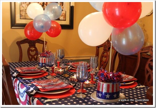 patriotic table for 4th of july