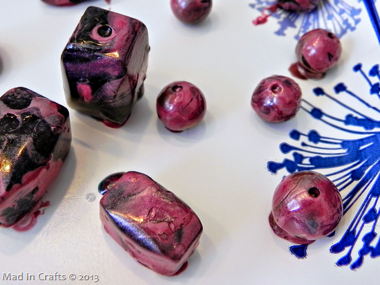 use nail polish to marble beads use nail polish to marble beads