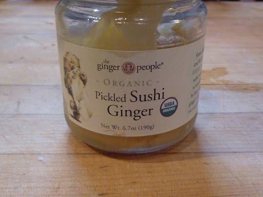 Here's what the pickled ginger looks like.
