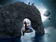 Dark Ravens And Sea Girl