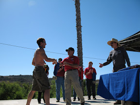 Bob picks up his 1st Place medal.