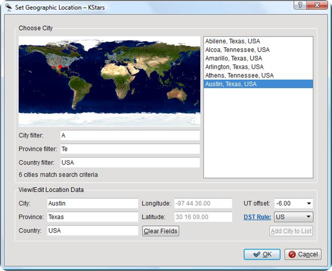 kstars geolocator