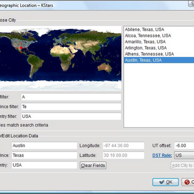 Guida a KStars planetario digitale per KDE: configurazione.