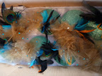 There were these little hats too, with features, sparkle, and tulle.