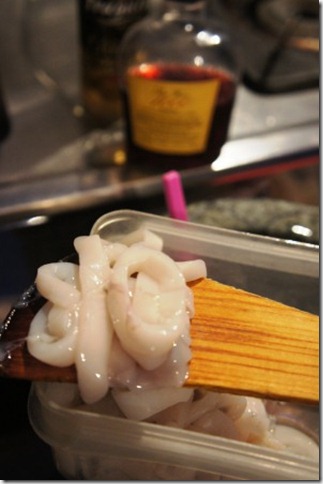 squids cut into rings                    