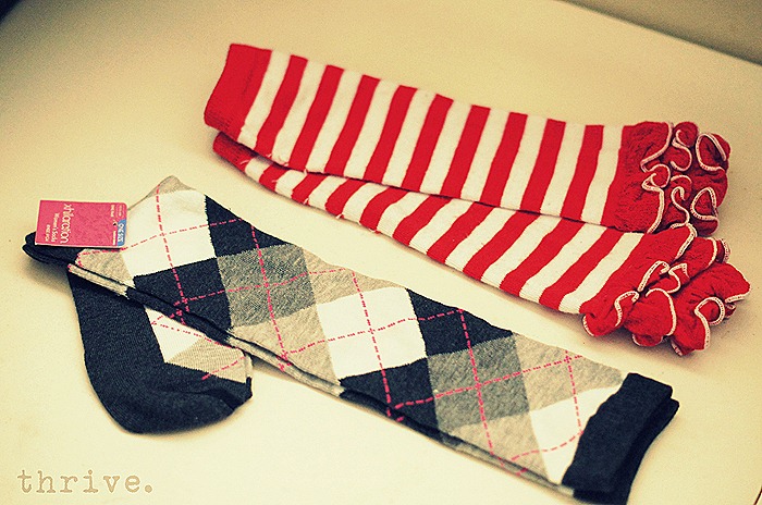 Make faux sleeves from baby legs or knee highs - choosetothrive.blogspot.com